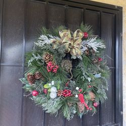 Vintage Christmas Wreath 24”