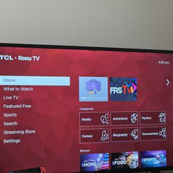 TCL Smart Tv With Roku 43 Inch In Good Condition 