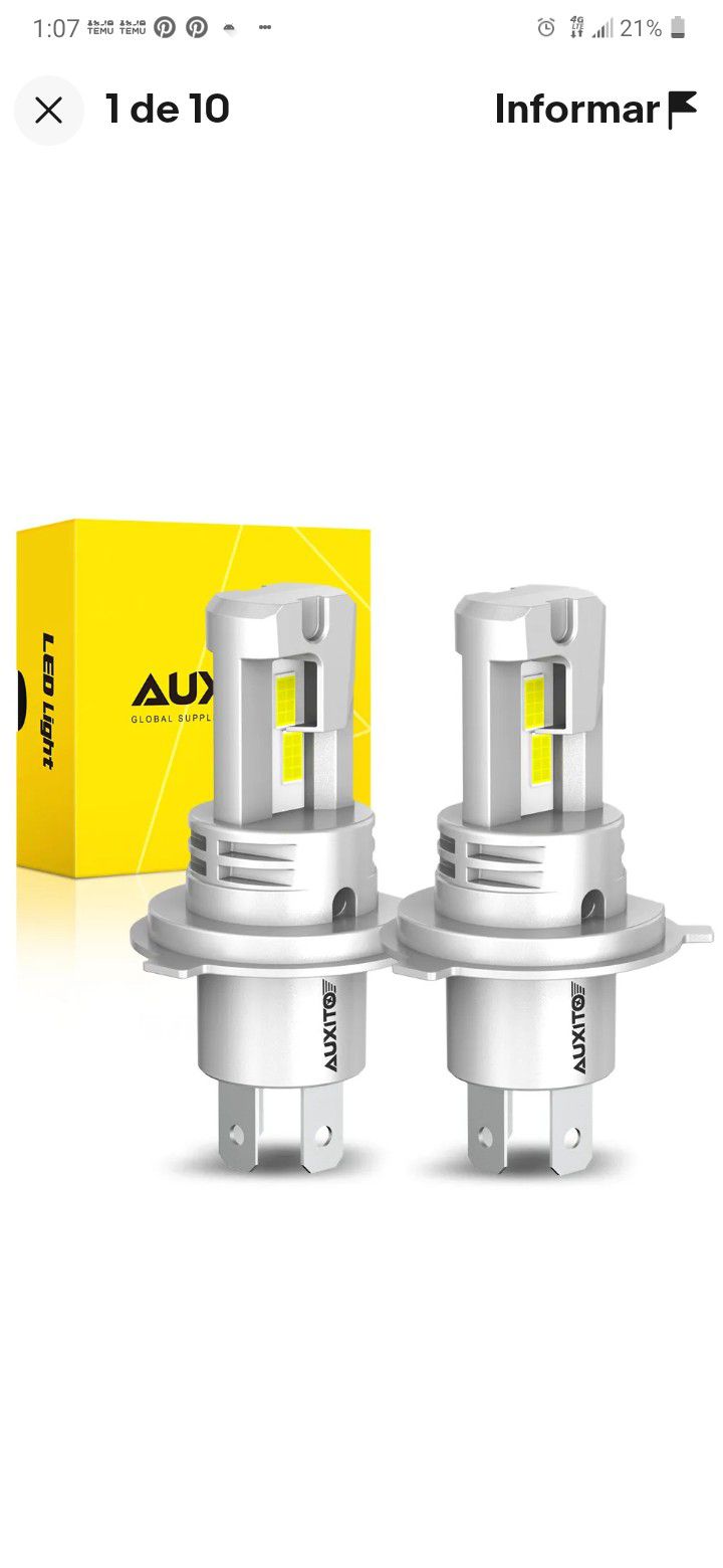AUXITO H4 9003 Super White 30000LM Kit LED Headlight Bulbs High Low Beam Combo 2