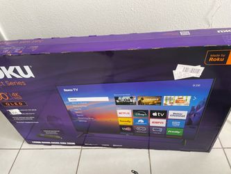 never opened before 50 inch roku smart tv