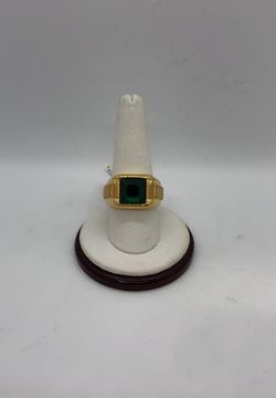 Genuine Green Spinel Men Ring Size 10