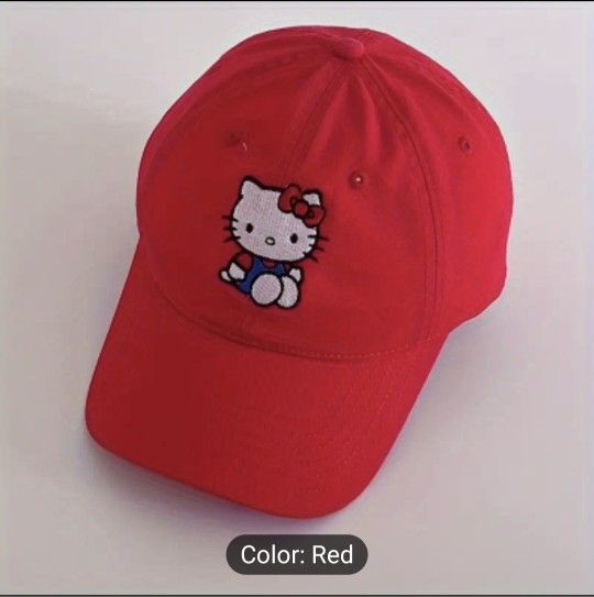 NEW Red Hello Kitty Cartoon Baseball Cap