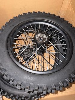 Dirt Bike Wheel with Knobby Tire