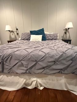 Bedroom set- king bed, two side tables, and dresser