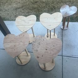 Wood Heart Stand Roses Floral Supplies Ramo Buchon Bouquet
