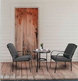 3-Piece Outdoor Bistro Set with Cushions