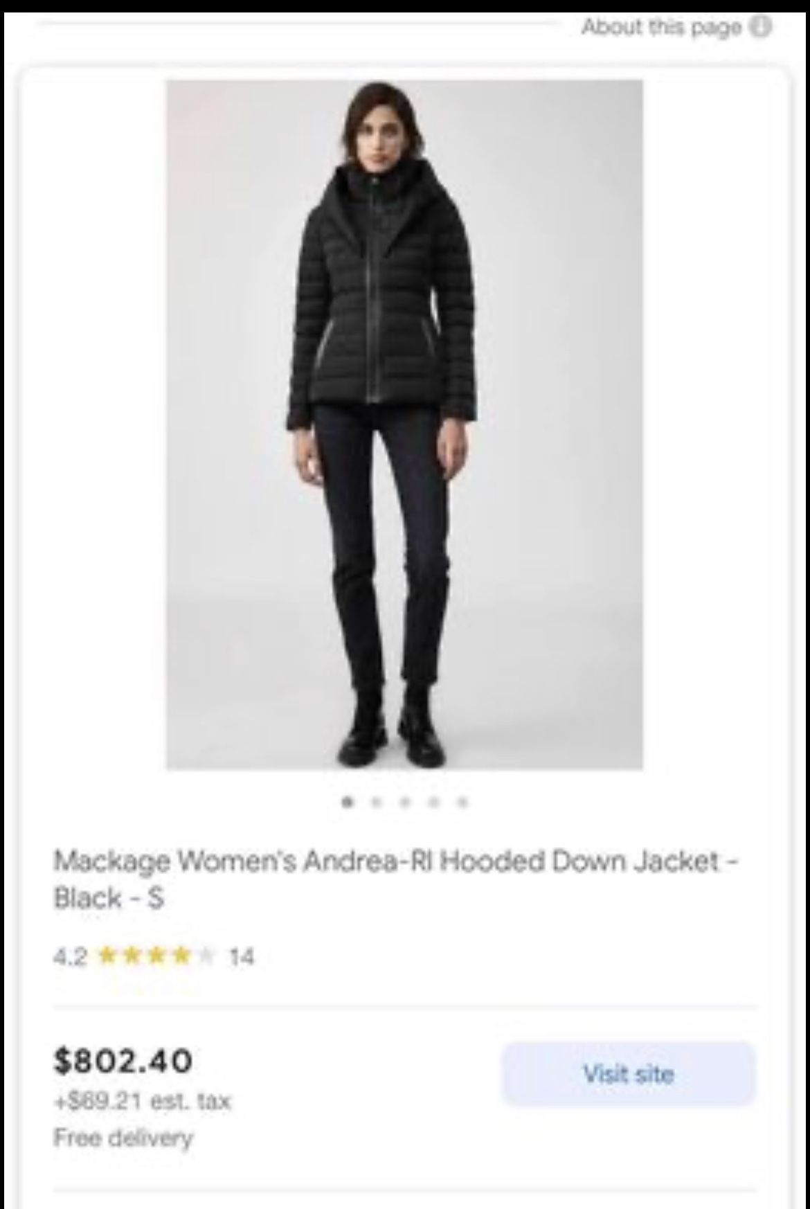 Mackage Andrea down Coat