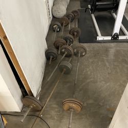 $50 FOR ALL OF THESE BARBELLS!