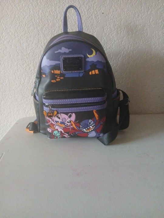 Stich And Angel Halloween Backpack