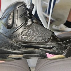 Black/Pink Jordan Retro 3 with Velcro Strap
