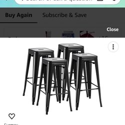 8 Metal Bar Stools