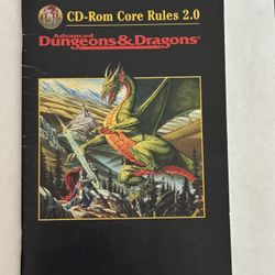 Advanced Dungeons & Dragons CD-Rom Core Rules 2.0 User Manual 1998