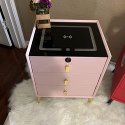 Smart Night  Stands table with LED light with fingerprint Bluetooth for your music and charge your cell phone