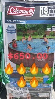 Coleman 18 Ft Swimming Pool Comes With Filter And