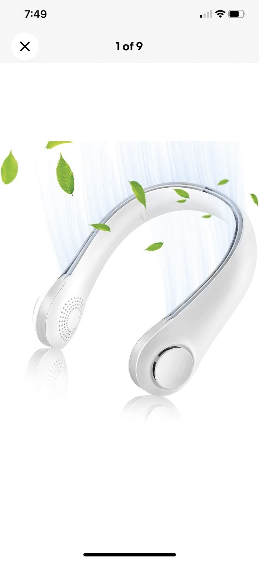 Portable Neck Fan Rechargeable ArticAir Cooler 4000mAh Headphone Design Wearable