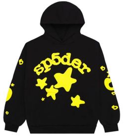Sp5der Hoodie Beluga Onxy/yellow