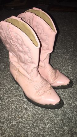 Kids pink Laredo cowboy boots size 11