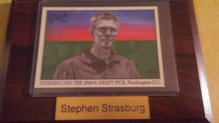 Stephen Strasburg rookie card & plaque