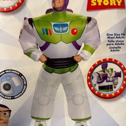 TOY STORY BUZZ LIGHTYEAR INFLATABLE ADULT COSTUME HALLOWEEN BUZZ LIGHTYEAR COSTUME TOY STORY COSTUME
