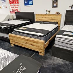 Light Oak Wooden New Bed Frame 