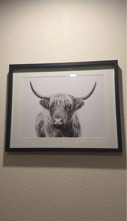 Big Highland cow wall decor