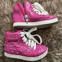 Used Candies Toddler Faux Leather Studded High Top Sneakers 