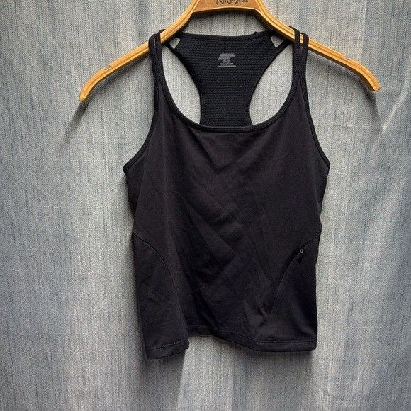 MEC Black Athletic Tank crop style Top size small