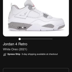 Jordan Retro 4 Oreo