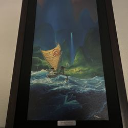 Moana and Maui Ocean Sailing Island We Know the Way Disney Fine Art