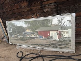 8-foot oversized metal framed wall mirror 