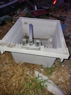 Plastic sink with faucet