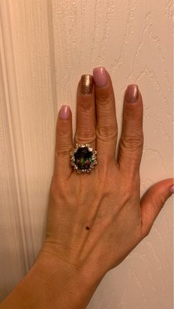 Mistic topaz sz 4.5 10kt gold