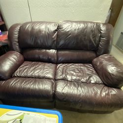 Set Of 2 Dark Brown Couches.   Free