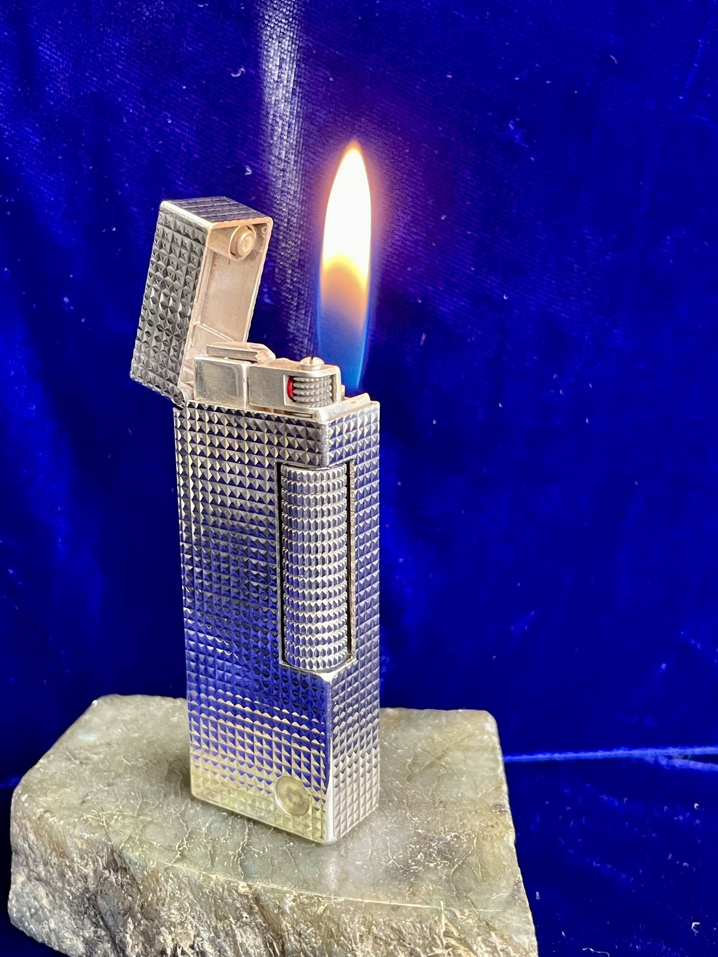 Vintage Rollagas Silver Dunhill Lighter Mint Condition Works 1 Year Warranty 