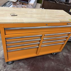 Husky 46 in x 18 in 9 drawer gloss orange