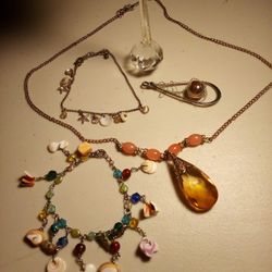 Accessory Collection Shell Anklets Or Bracelets Two Necklace Two Charms