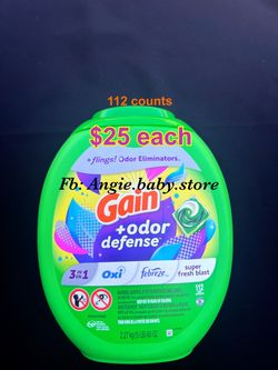 Gain Flings Odor Defense Laundry Pods 112 Count