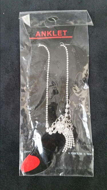 Silver jewel anklet