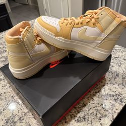 Woman’s Size 12 Air Jordan 1 Elevate High 'Celestial Gold'