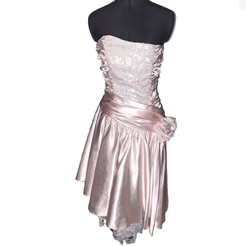 strapless pink formal dress Tulle Lace Long A-Line Prom Dress, Lovely Evening Gradu Color:AQUA STRIPE More new style SALESCAT_MENS_APPAREL Flowy Sweetheart A-Line Swing