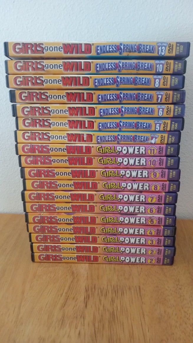 18 Girls Gone Wild DVDs; 7 Endless Spring Break And 11 Girl Power