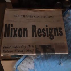 Newspaper Nixon Resigns