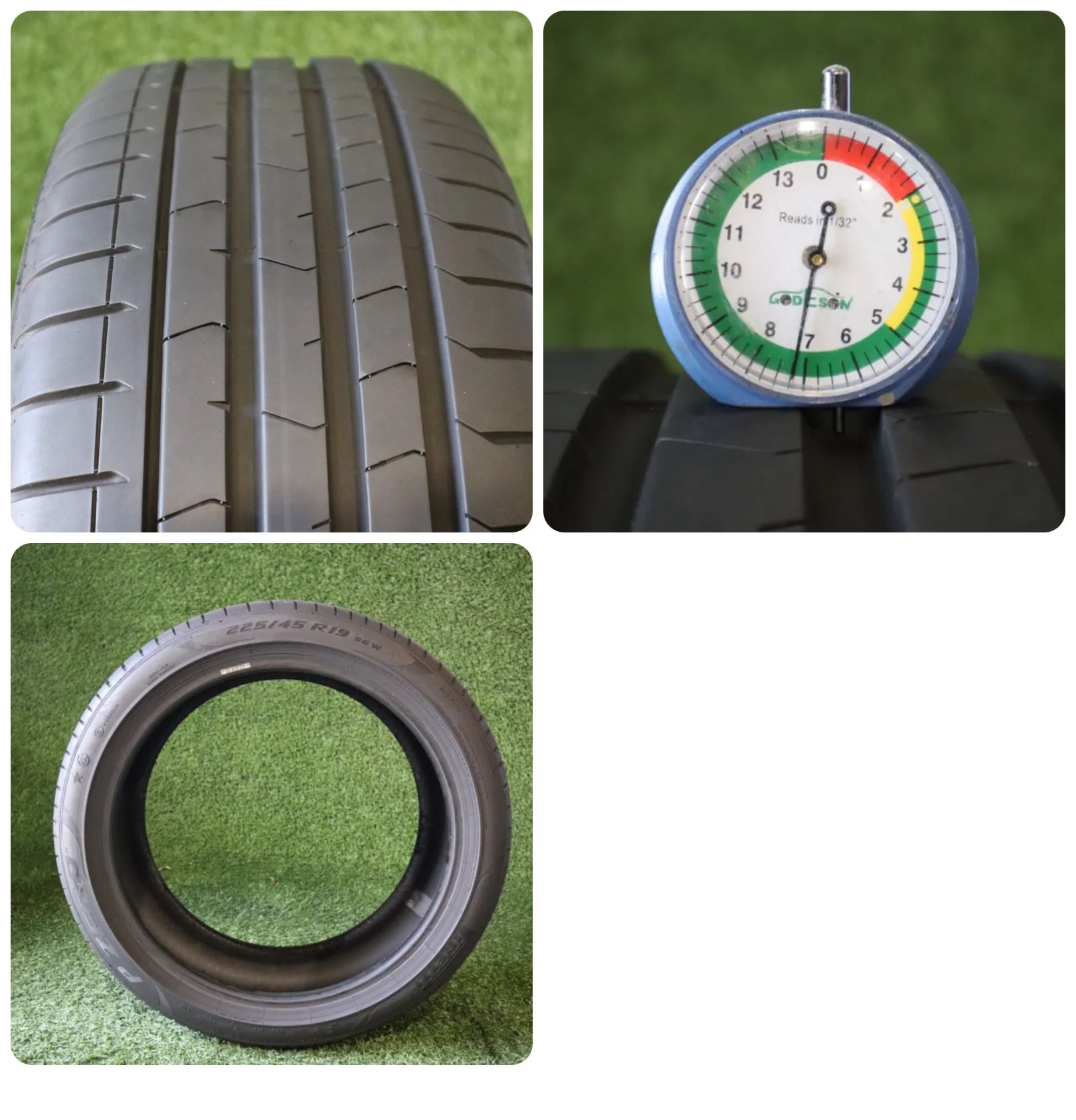 225 45R19 Pirelli Pzero PZ4 RSC Run Flat with 80% Tread 7/32 96W SKU19013 Grade A Tires 