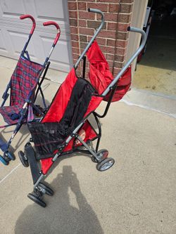 Red and Black Baby Umbrella Stroller