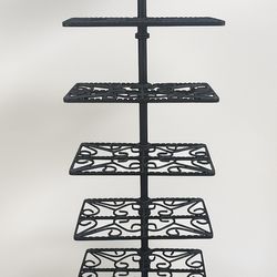 Black Wrought Iron 6-level 68”- inch Plant Stand