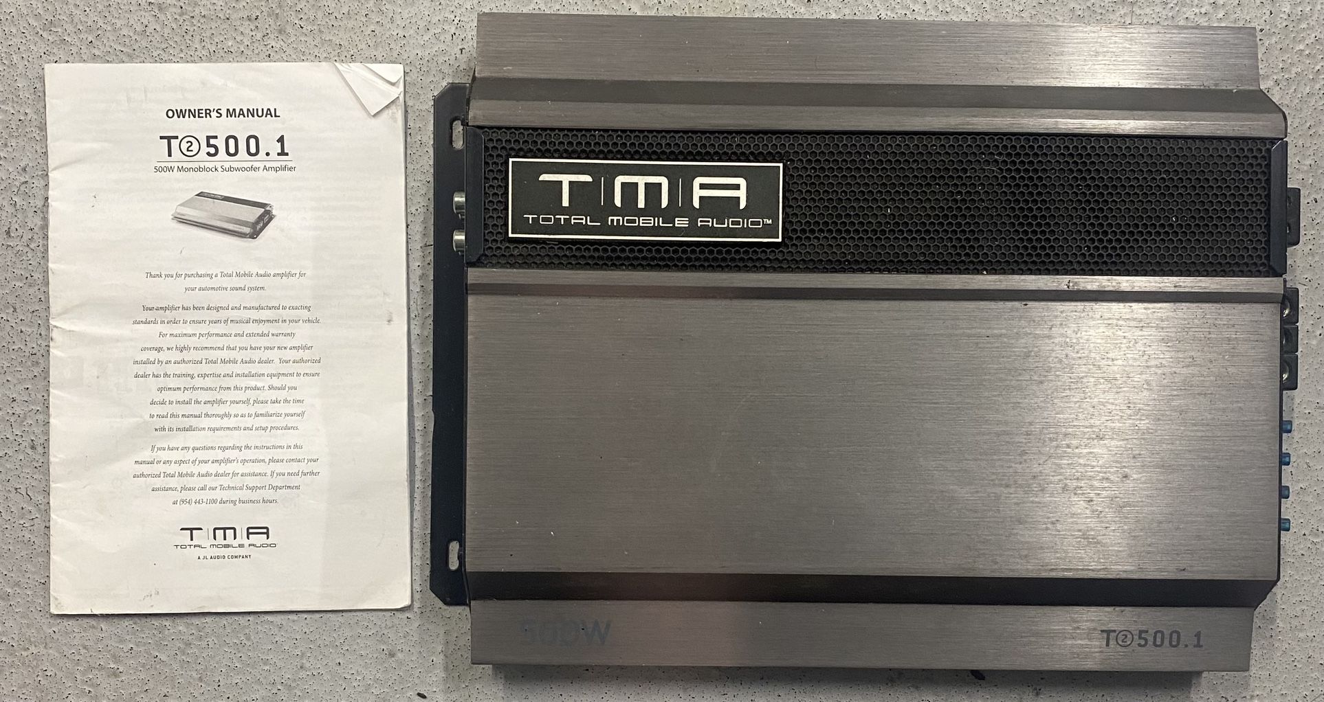 Tma T2 500.1 Monoblok Car Amp Made By Jl