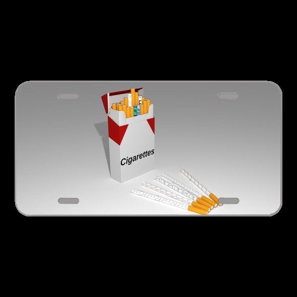 License Plate Novelty Car Front Cigarettes Tobacco Harmful Chemicals