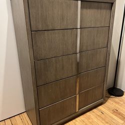 Modern Wood Grey Dresser