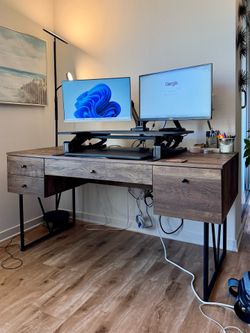 Large 63" Office Desk – 4 Drawers – Good Condition