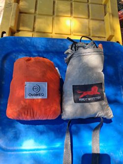 Two camping hammocks